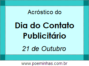 Acróstico Dia do Contato Publicitário