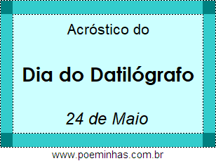 Acróstico Dia do Datilógrafo