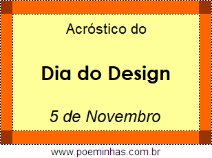 Acróstico Dia do Design