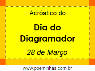 Acróstico Dia do Diagramador