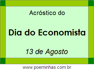 Acróstico Dia do Economista