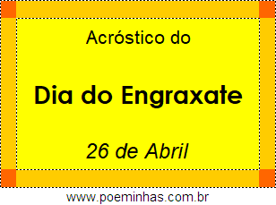 Acróstico Dia do Engraxate