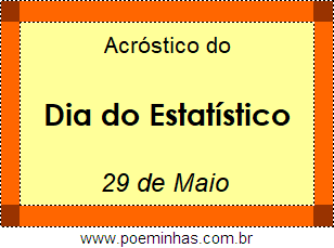 Acróstico Dia do Estatístico