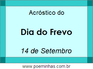 Acróstico Dia do Frevo