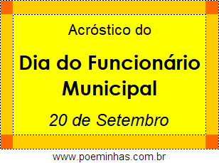 Acróstico Dia do Funcionário Municipal