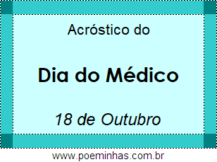 Acróstico Dia do Médico