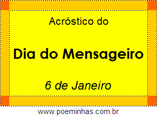 Acróstico Dia do Mensageiro