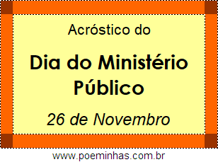 Acróstico Dia do Ministério Público