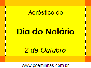 Acróstico Dia do Notário