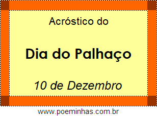 Acróstico Dia do Palhaço