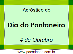 Acróstico Dia do Pantaneiro