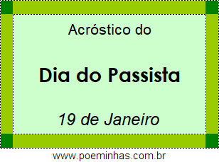 Acróstico Dia do Passista