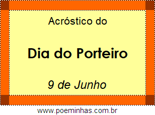 Acróstico Dia do Porteiro