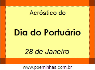 Acróstico Dia do Portuário