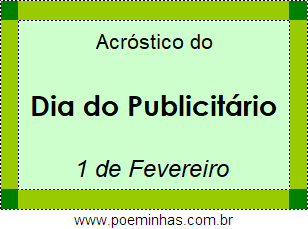 Acróstico Dia do Publicitário