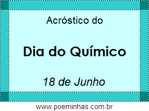 Acróstico Dia do Químico