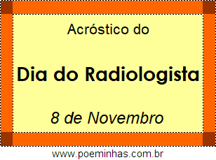 Acróstico Dia do Radiologista