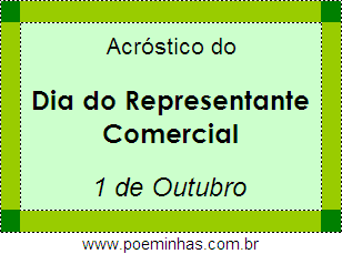 Acróstico Dia do Representante Comercial