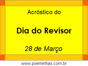 Acróstico Dia do Revisor