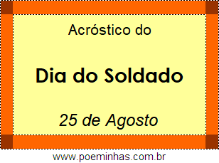 Acróstico Dia do Soldado