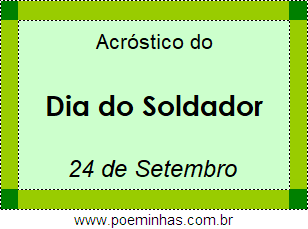 Acróstico Dia do Soldador