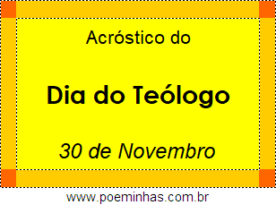 Acróstico Dia do Teólogo