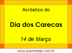 Acróstico Dia dos Carecas