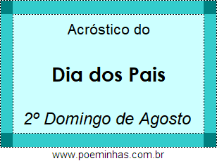 Acróstico Dia dos Pais