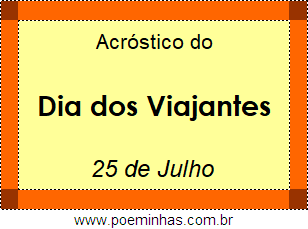 Acróstico Dia dos Viajantes