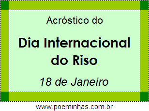 Acróstico Dia Internacional do Riso