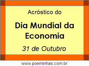 Acróstico Dia Mundial da Economia