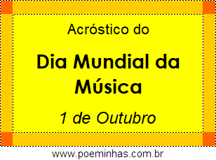 Acróstico Dia Mundial da Música