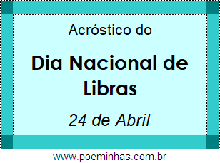 Acróstico Dia Nacional de Libras