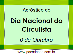 Acróstico Dia Nacional do Circulista