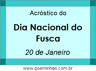 Acróstico Dia Nacional do Fusca