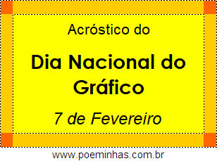 Acróstico Dia Nacional do Gráfico