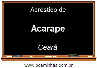 Acróstico da Cidade Acarape