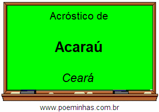 Acróstico da Cidade Acaraú