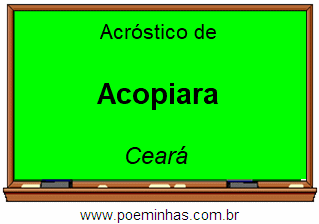 Acróstico da Cidade Acopiara