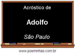 Acróstico da Cidade Adolfo