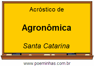 Acróstico da Cidade Agronômica