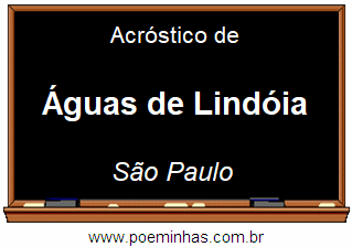 Acróstico da Cidade Águas de Lindóia