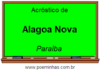 Acróstico da Cidade Alagoa Nova