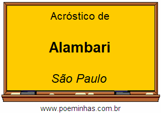 Acróstico da Cidade Alambari