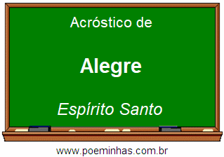 Acróstico da Cidade Alegre