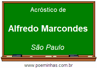 Acróstico da Cidade Alfredo Marcondes