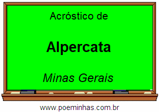 Acróstico da Cidade Alpercata