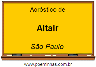 Acróstico da Cidade Altair