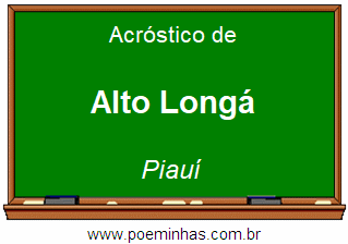 Acróstico da Cidade Alto Longá