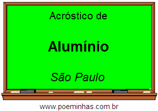 Acróstico da Cidade Alumínio